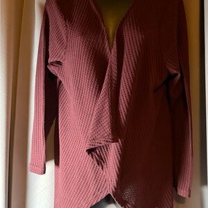 Woman’s Cardigan Shine Curve 0XL Burgundy -124